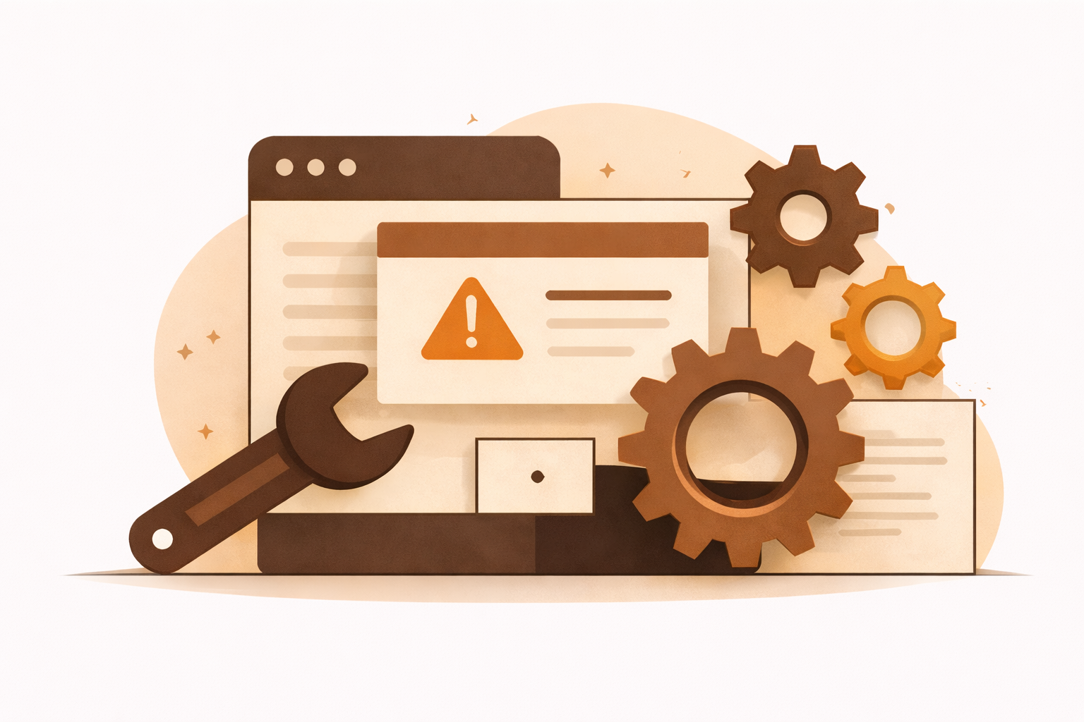 Technische Website-Wartung mit Updates, Sicherheitsprüfung und Fehlerkontrolle